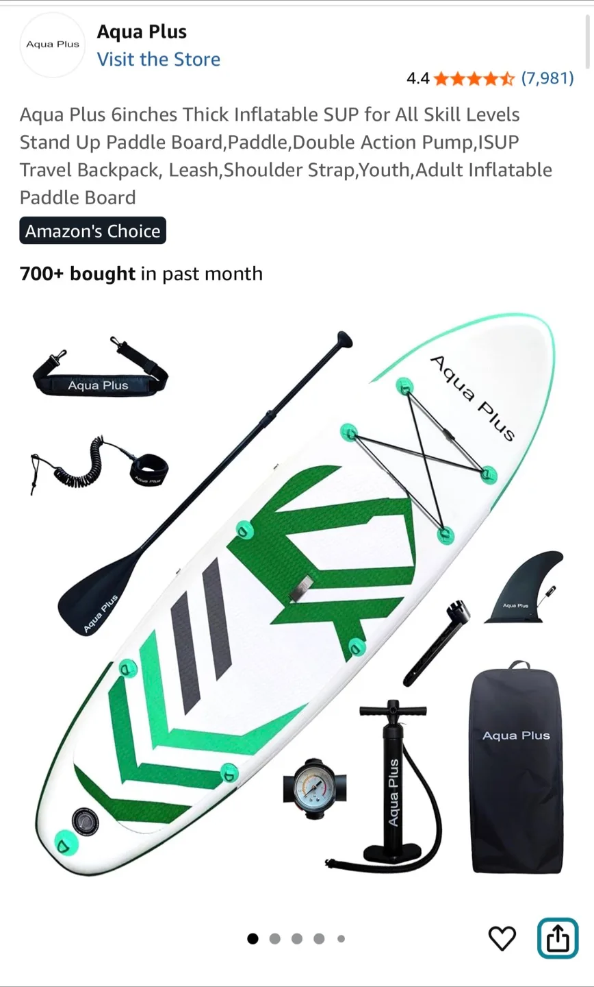 SUP Set: 11'x33"x6" Paddleboard + Life Jackets + Gear - $250 thumbnail