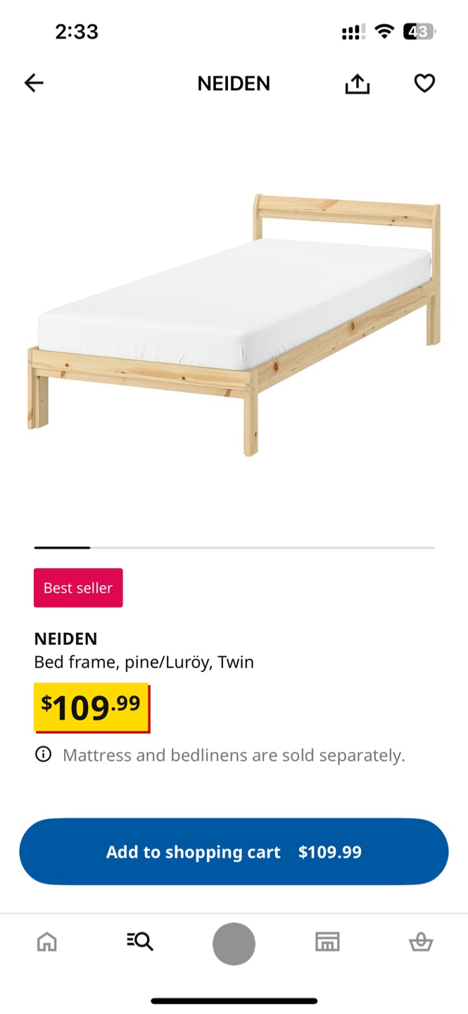 IKEA Neiden Twin Bed Frame - photo 2