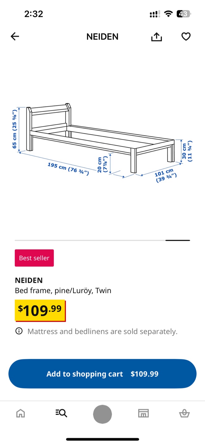 IKEA Neiden Twin Bed Frame - photo 3
