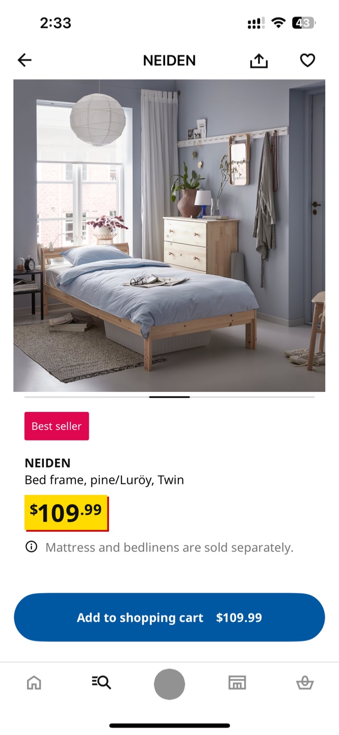 IKEA Neiden Twin Bed Frame