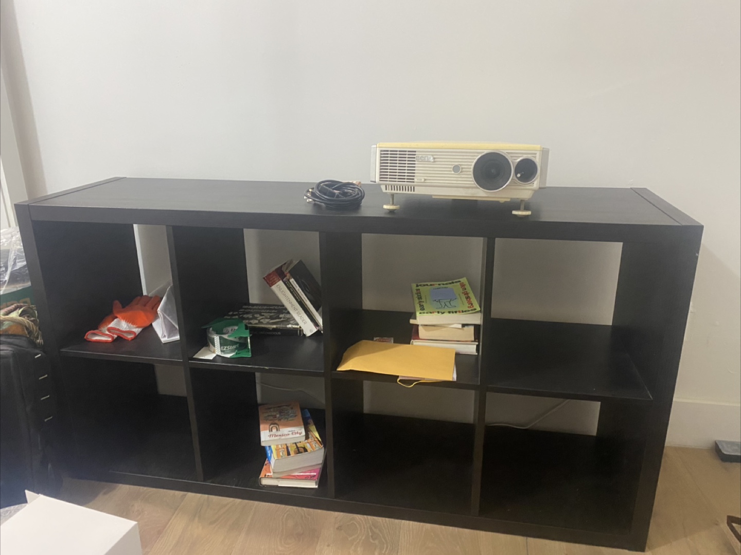 Black IKEA Kallax Shelf