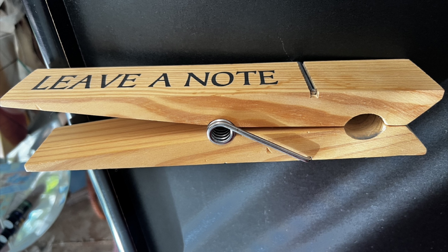 Wooden "Leave a Note" Clip - photo 4