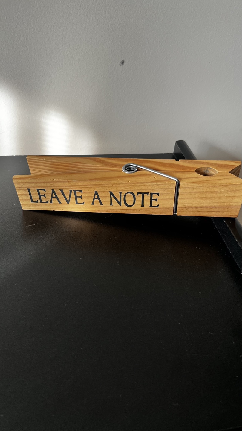Wooden "Leave a Note" Clip - photo 5
