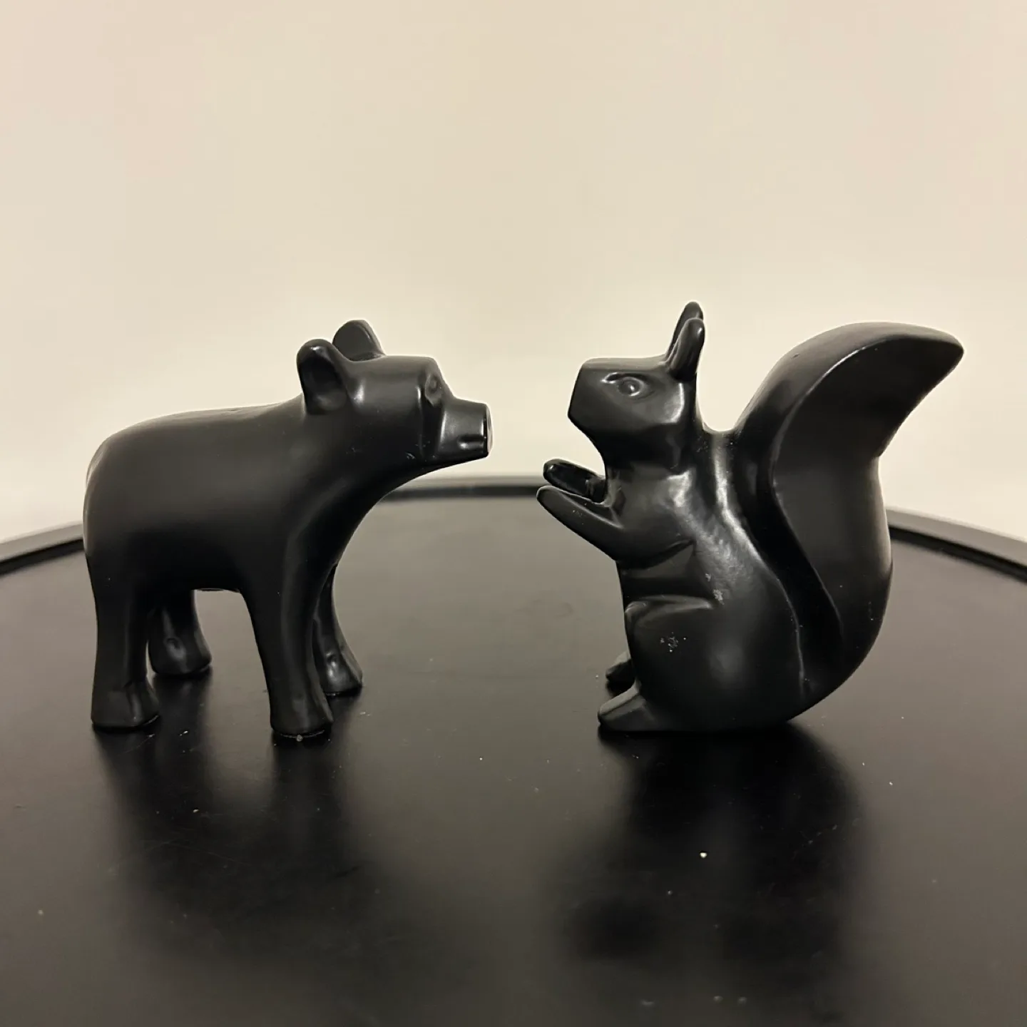 🇨🇦Vintage Cast Metal ForestAnima Figurines – Bear & Squirrel Set thumbnail
