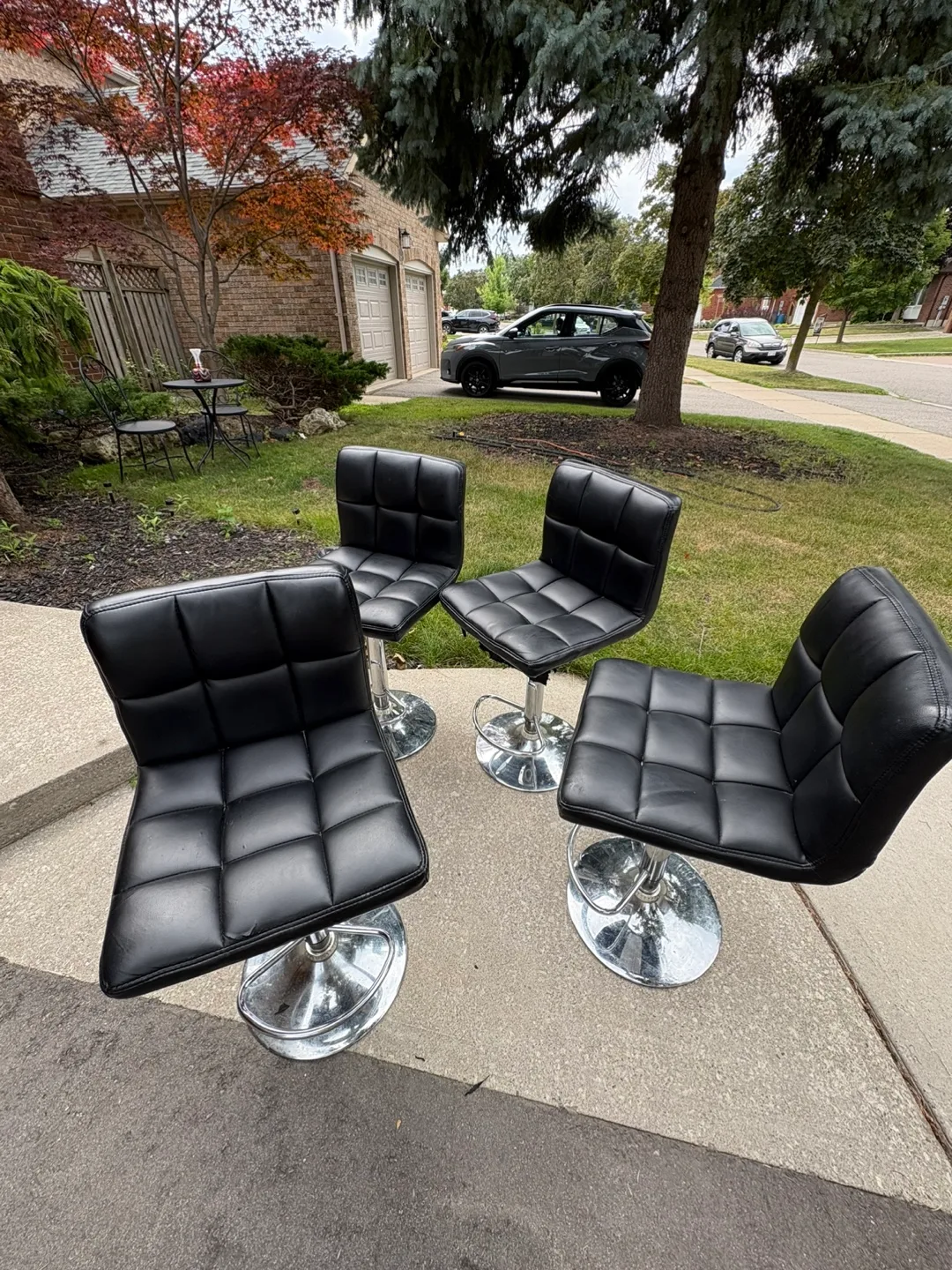 Set of 4 Black Bar Stools thumbnail