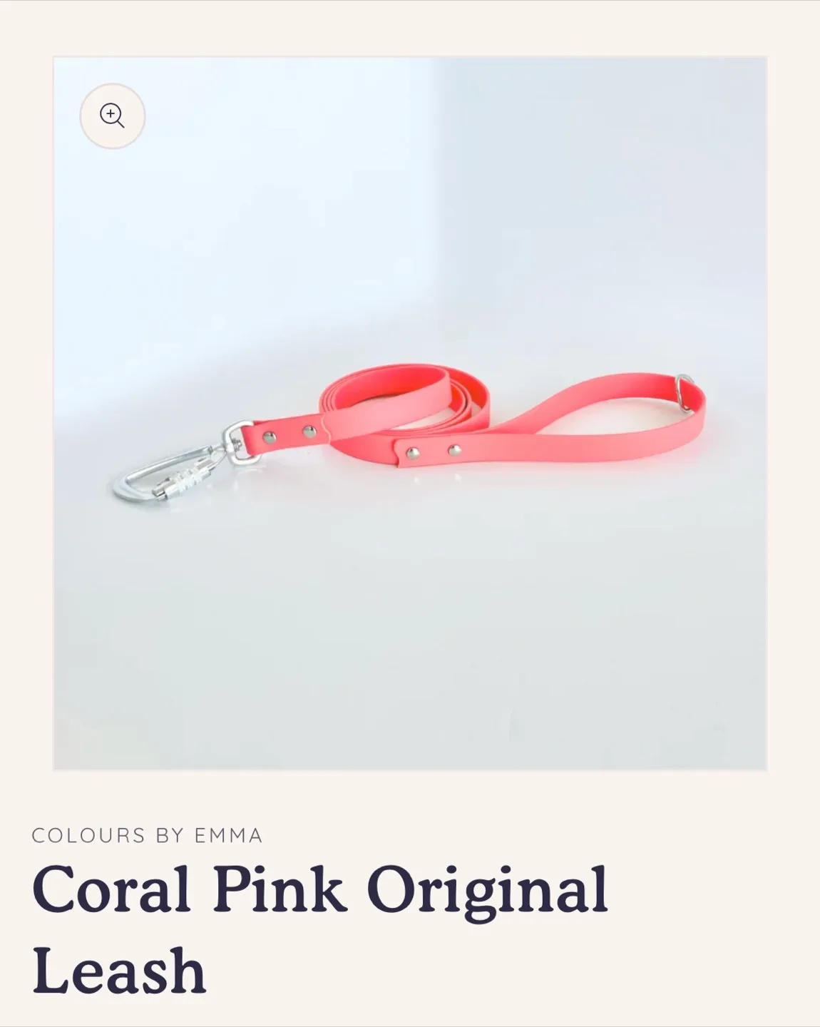 Colours by Emma Coral Pink Dog Leash thumbnail