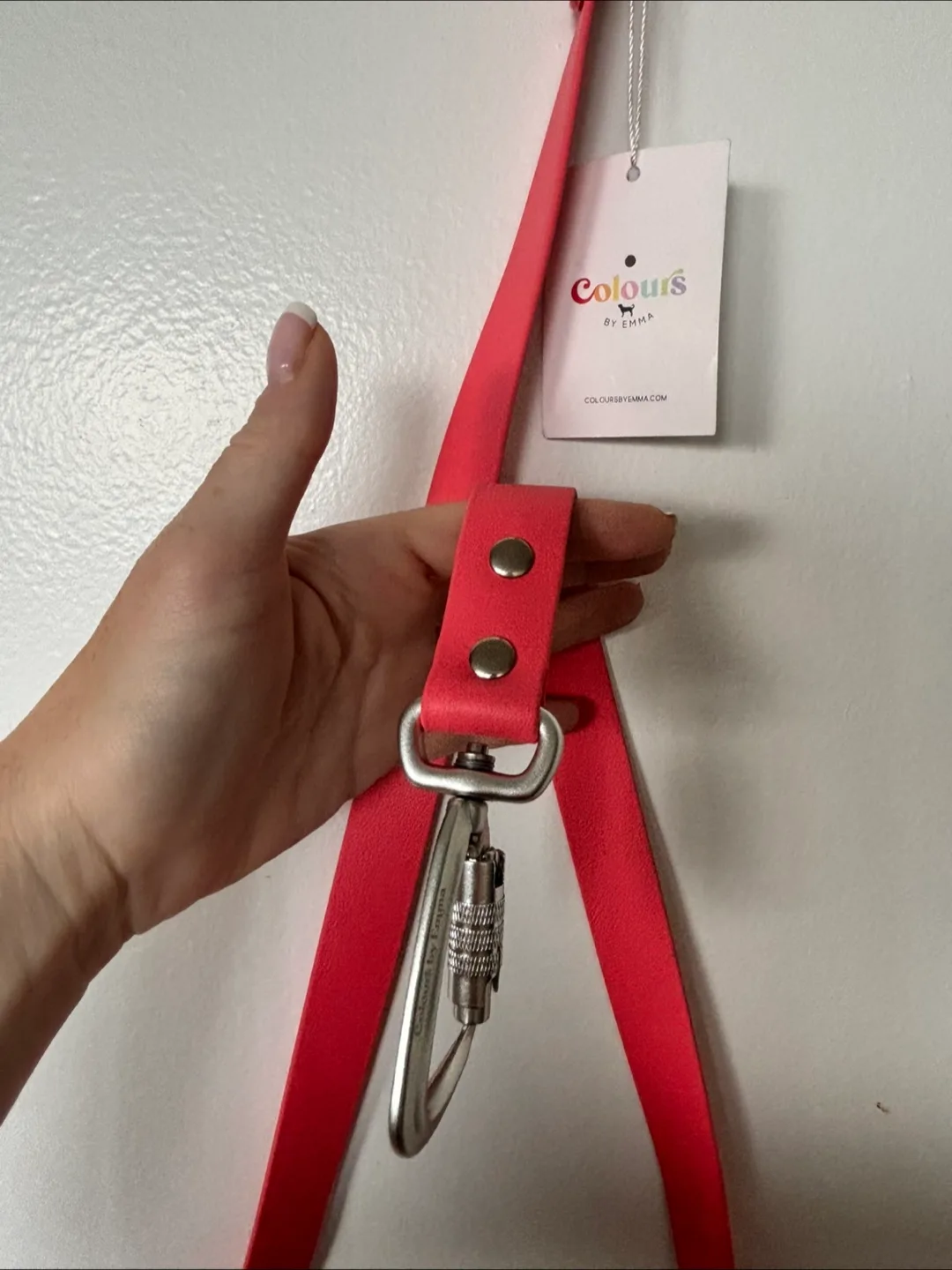 Colours by Emma Coral Pink Dog Leash image indicator(2)