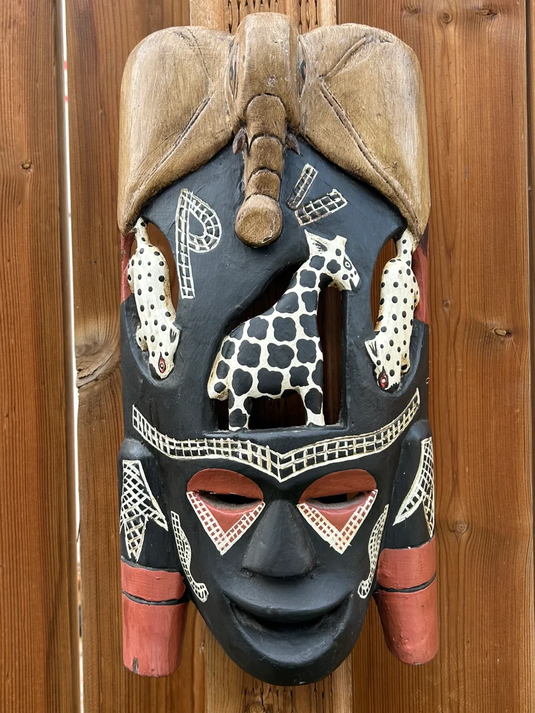 🇨🇦Large Hand-Carved Wall Mask  AS IS 16” thumbnail