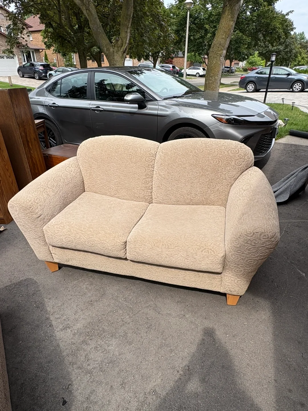 Beige Loveseat Sofa thumbnail
