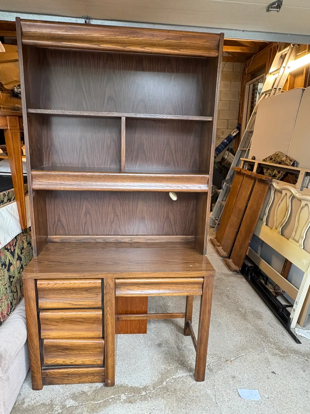Wooden Desk with Hutch thumbnail