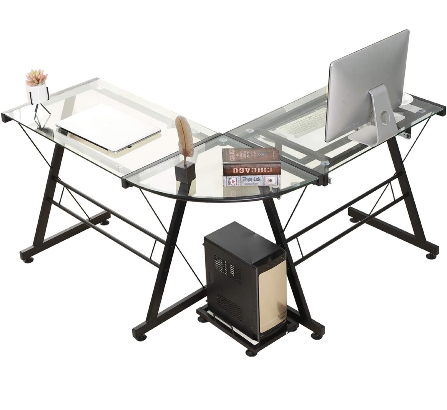 Tempered Glass Computer Desk