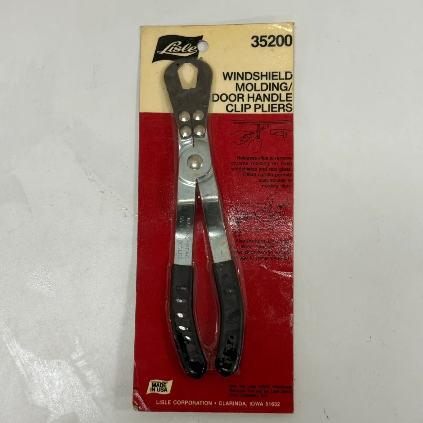 Lisle 35200 Windshield Molding/Door Handle Clip Pliers thumbnail