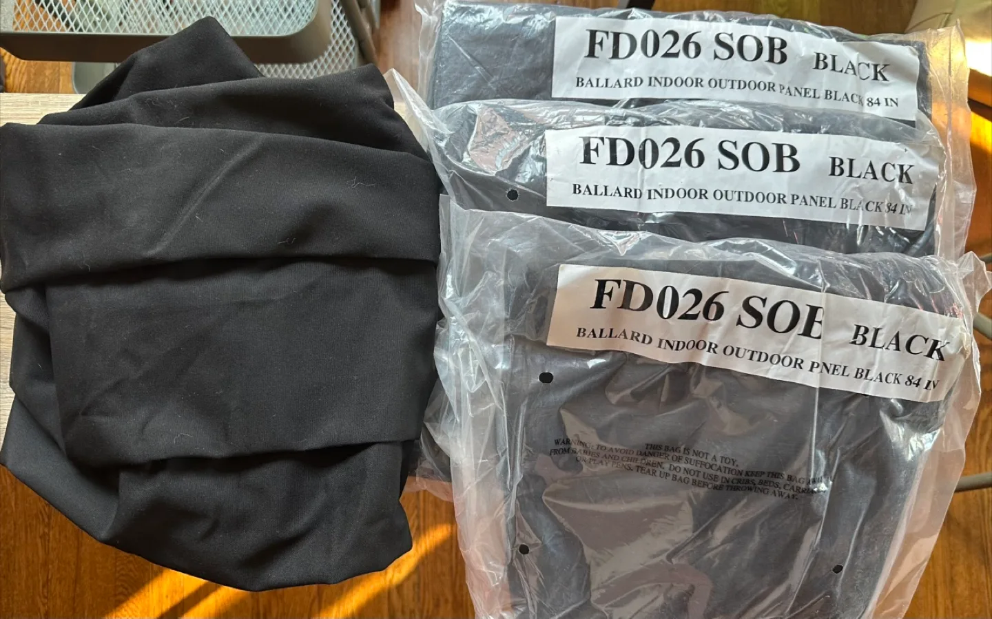 Ballard Designs Black Curtains 84 in thumbnail