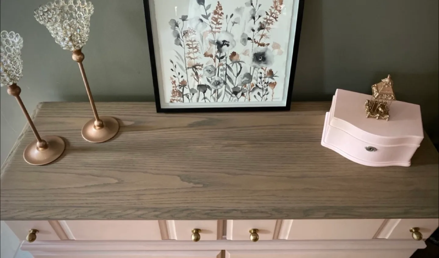 ✨Stunning Restored Solid Wood Dresser and matching End Table✨ image indicator(7)