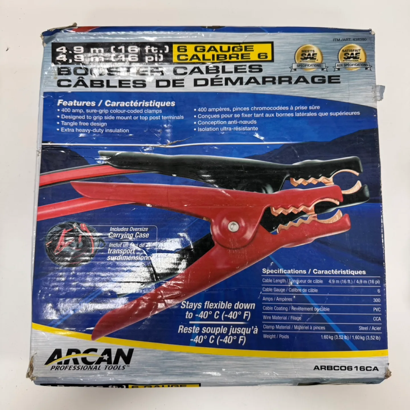 Arcan 6 Gauge Booster Cables - 4.9m (16ft) thumbnail