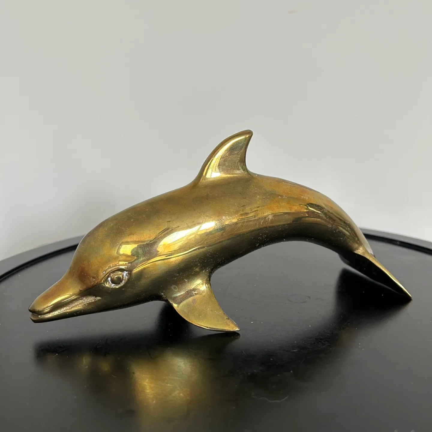 Vintage Solid Brass Dolphin Figurine – Made in Korea🇨🇦 thumbnail
