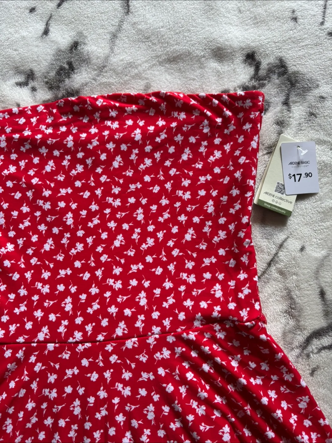 Red Floral Tube Top Dress - Size S/P image indicator(2)