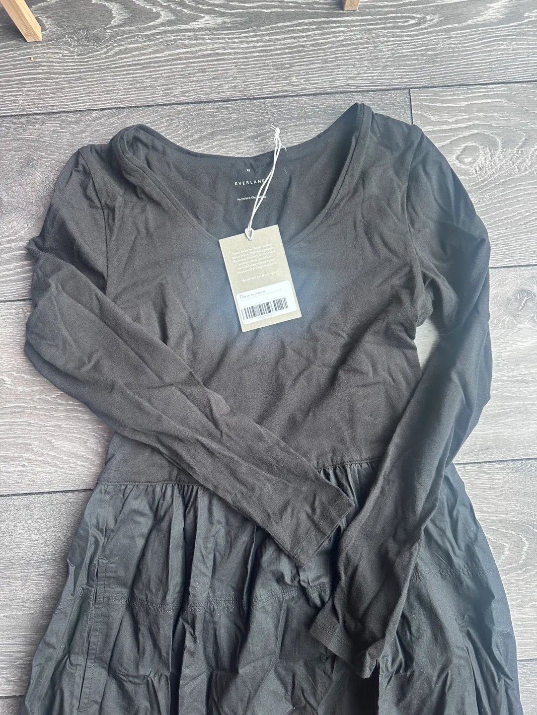New with Tags! Everlane Black Dress - Size XS thumbnail