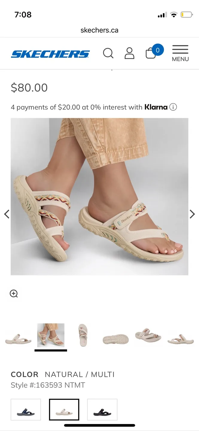 Skechers Natural/Multi Sandals - 6 thumbnail