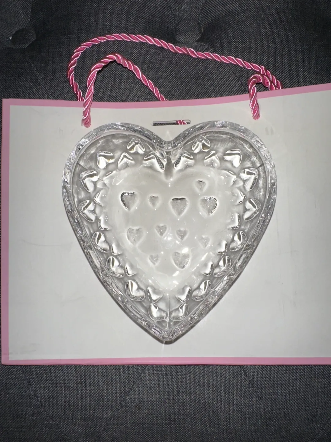 Crystal Heart-Shaped Trinket Dish thumbnail