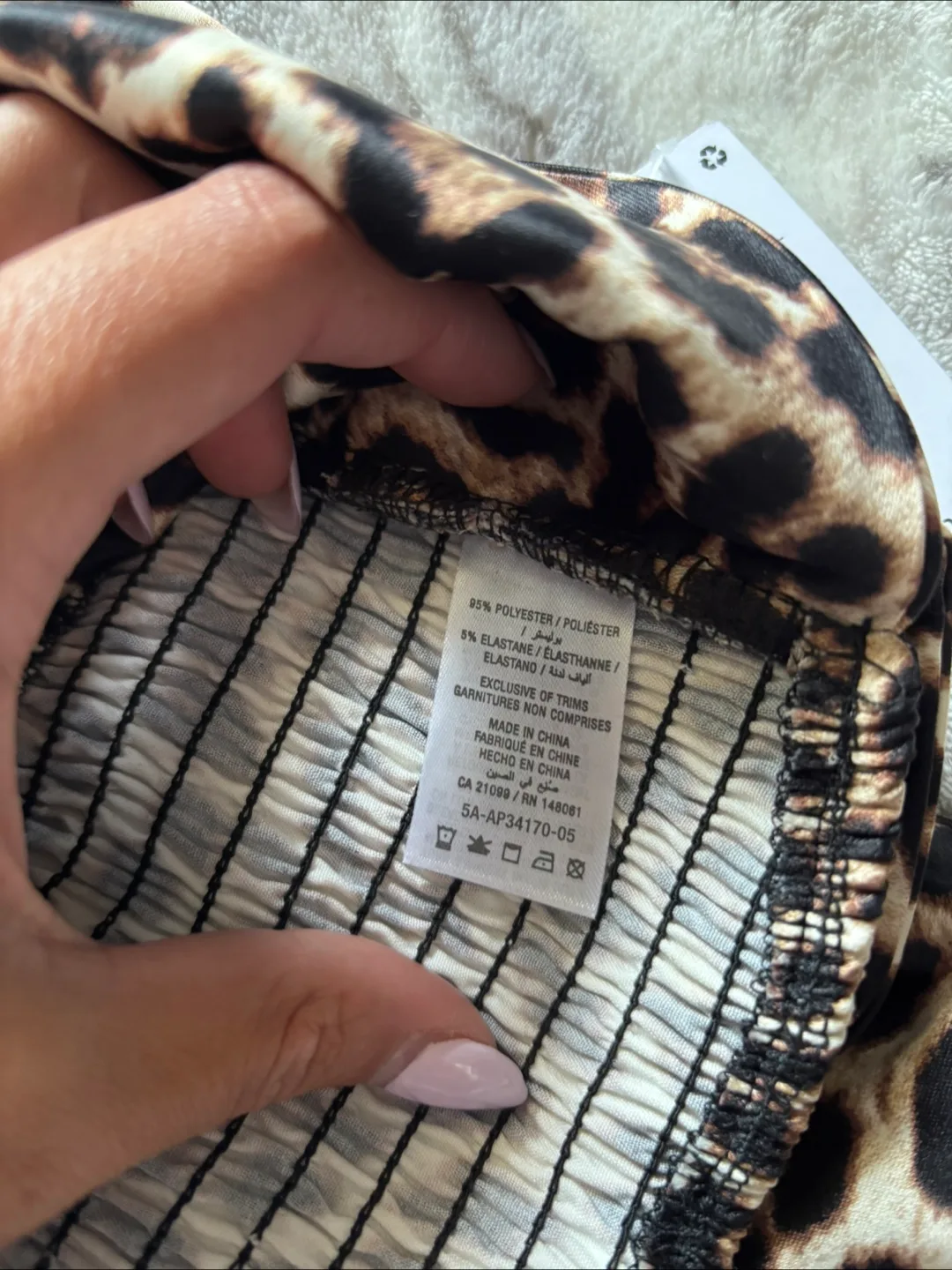 Leopard Print Satin Handkerchief Tube Top image indicator(8)