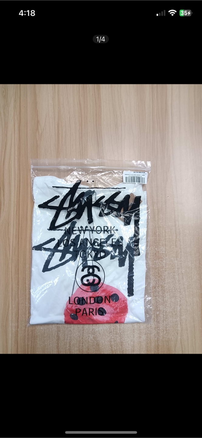 Stussy Dice Tee - Size M - White - photo 4