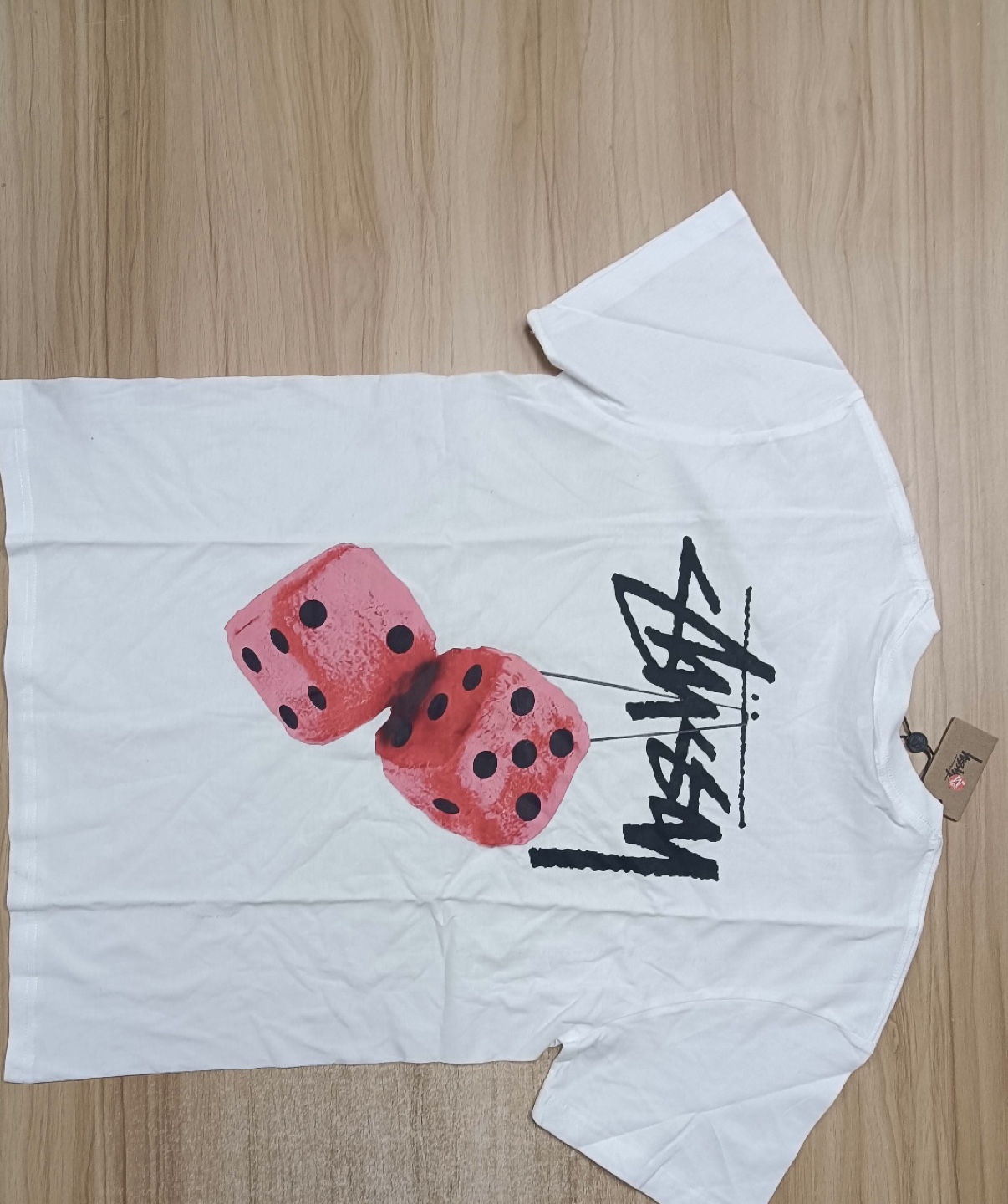 Stussy Dice Tee - Size M - White - photo 2