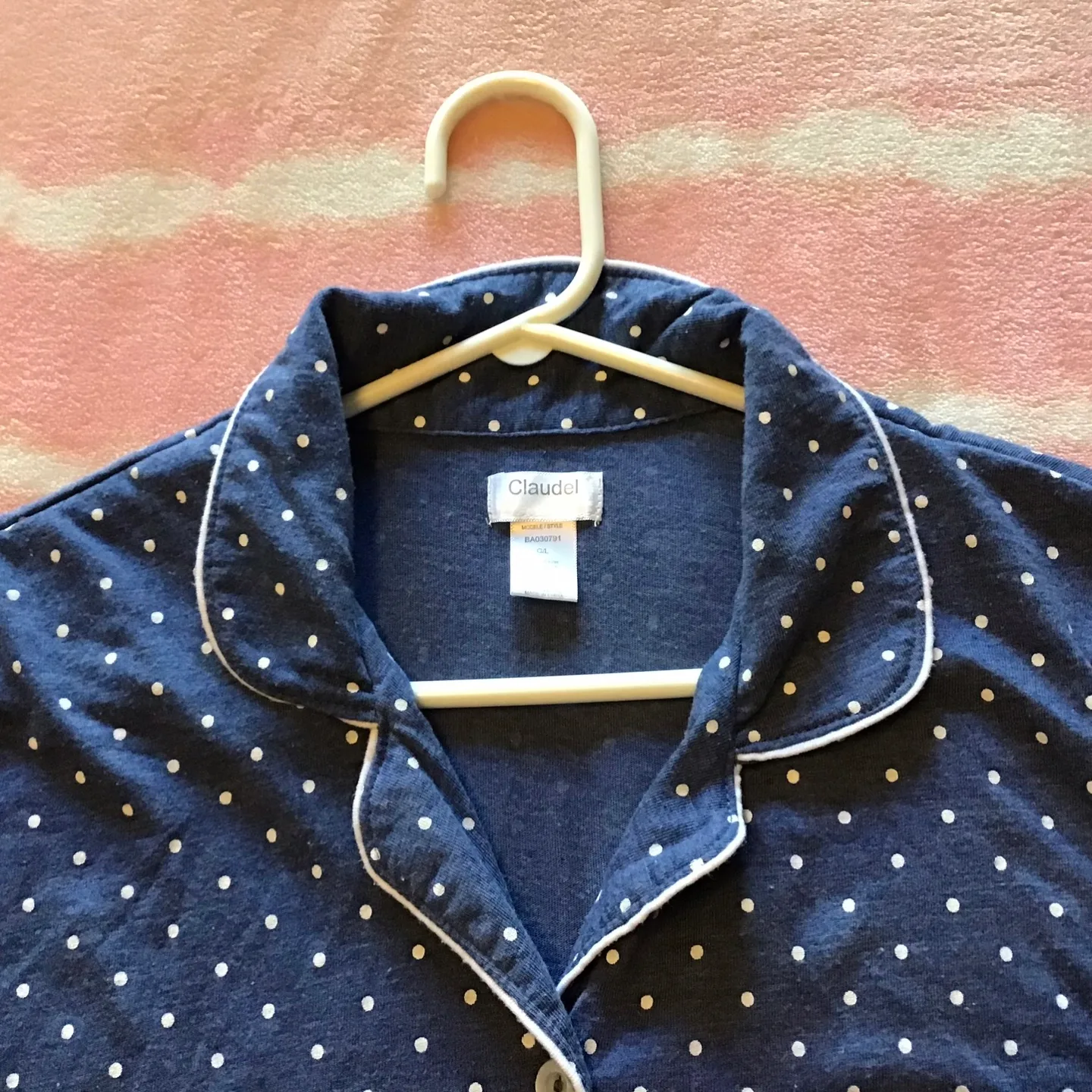 🤩 Claudel Blue Polka Dot Pajama Set - Size M image indicator(2)