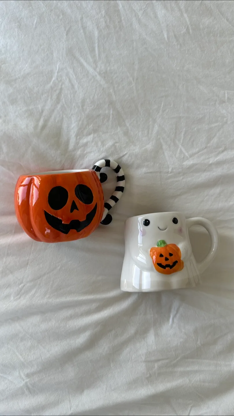 Halloween Pumpkin & Ghost Mugs 🎃👻 thumbnail