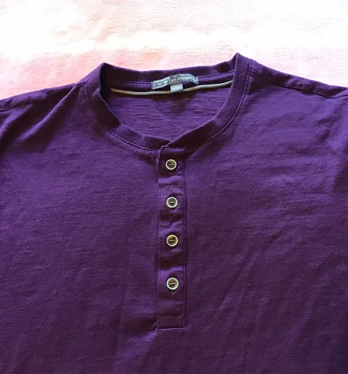 🤩 Ike Behar Purple Henley - Size M image indicator(2)