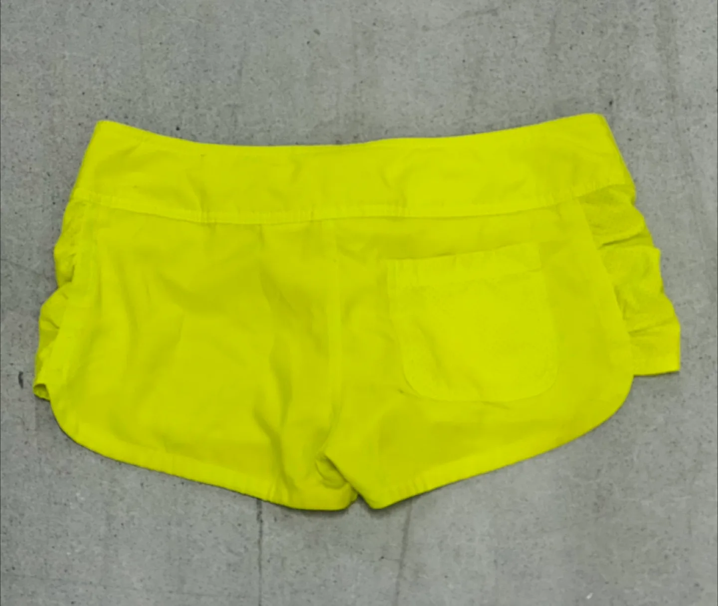 Roxy neon green running/rave shorts size 2/6 image indicator(2)