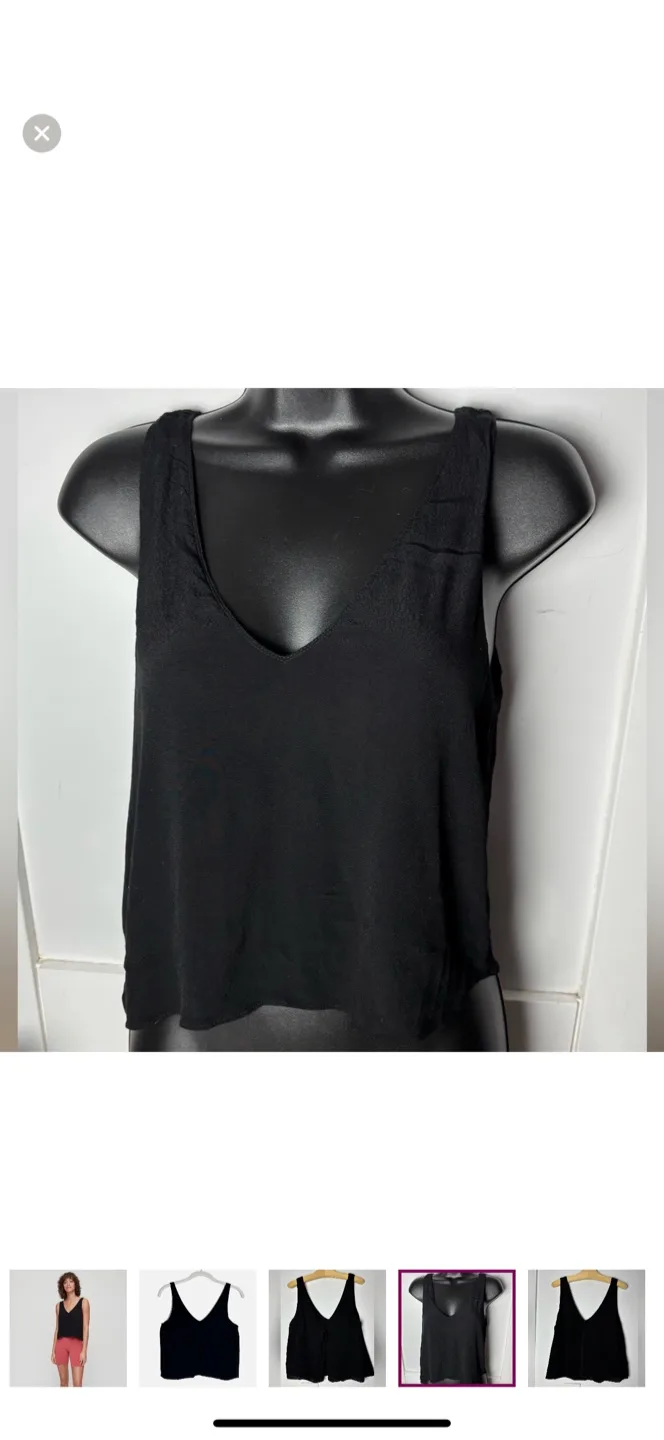 Wilfred Free Kempner Sleeveless Tie Back Tank in Black image indicator(6)