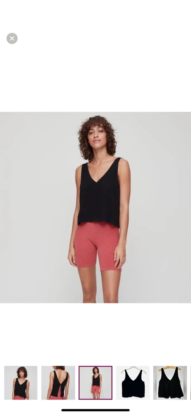 Wilfred Free Kempner Sleeveless Tie Back Tank in Black image indicator(3)