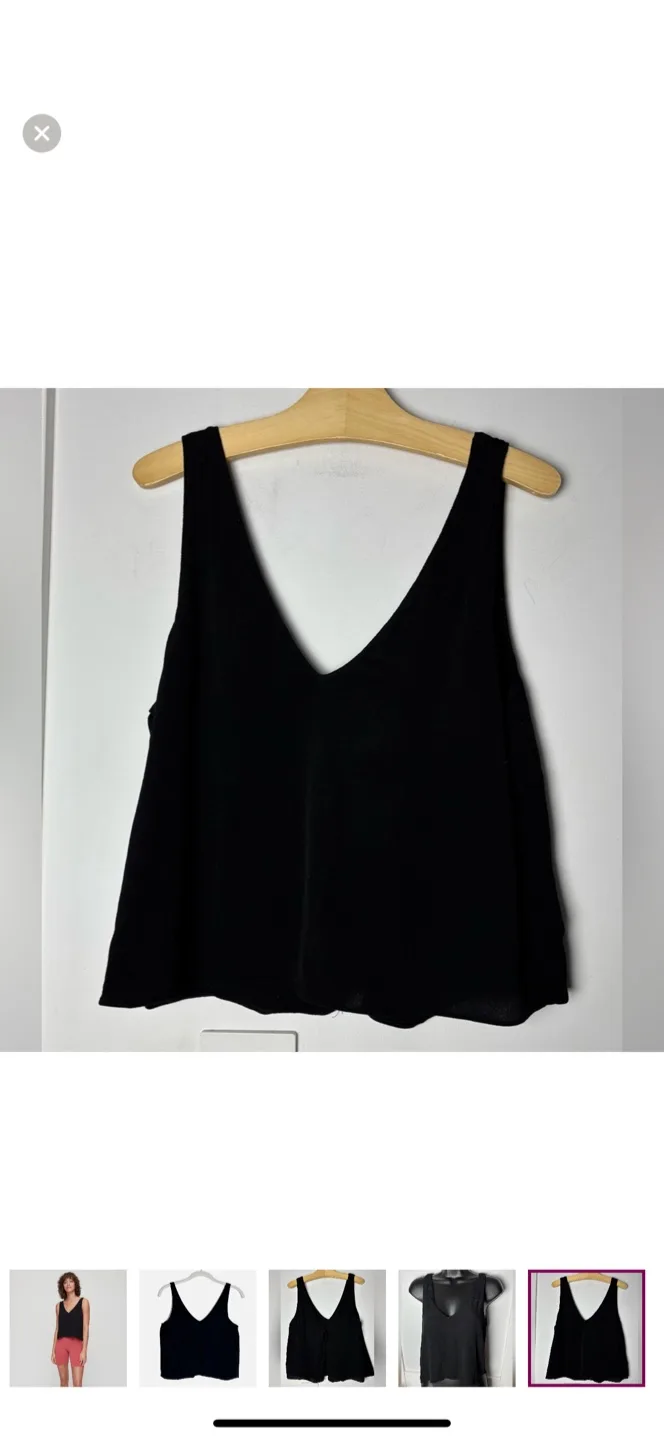 Wilfred Free Kempner Sleeveless Tie Back Tank in Black image indicator(7)