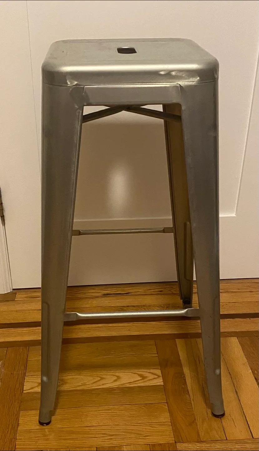 Silver Metal Bar Stool thumbnail