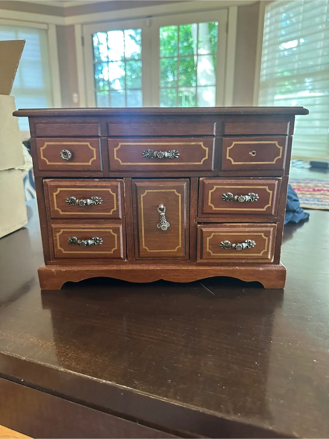 Wooden Jewelry Box with Drawers thumbnail