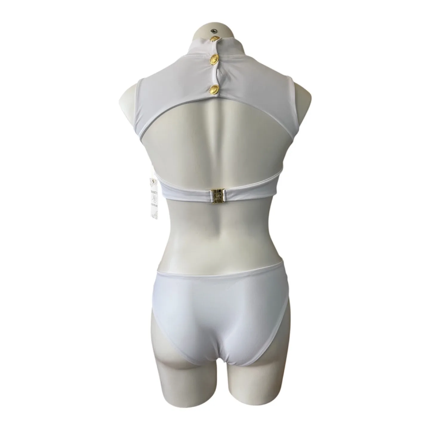 NWT White Cut Out Monokini Swimsuit Large image indicator(4)