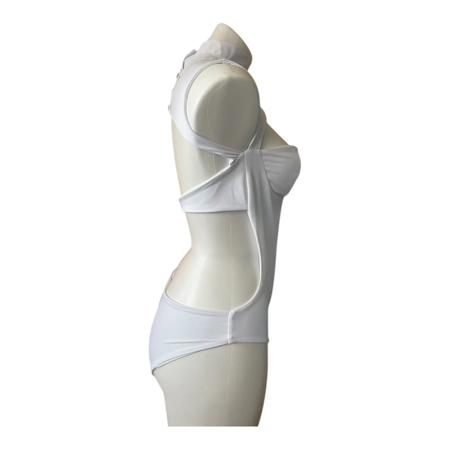 NWT White Cut Out Monokini Swimsuit Large image indicator(3)