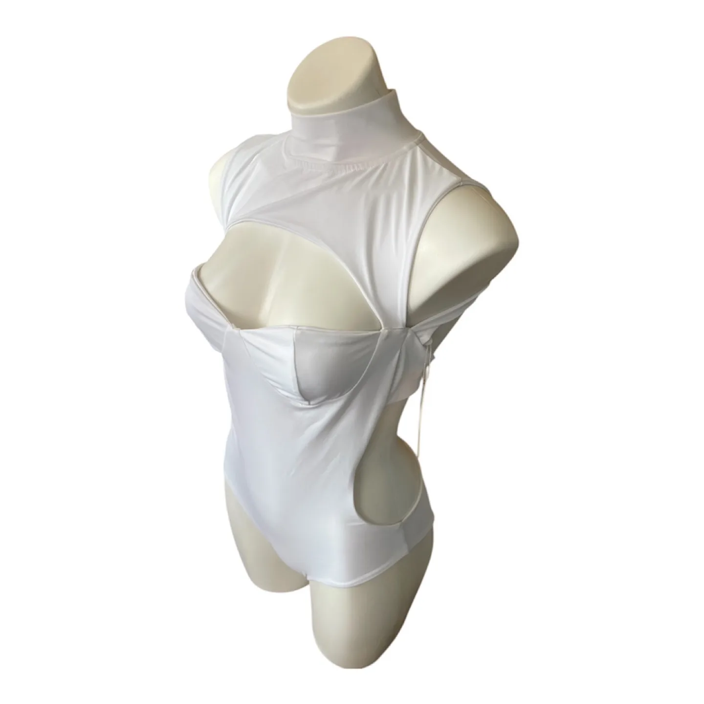 NWT White Cut Out Monokini Swimsuit Large image indicator(7)