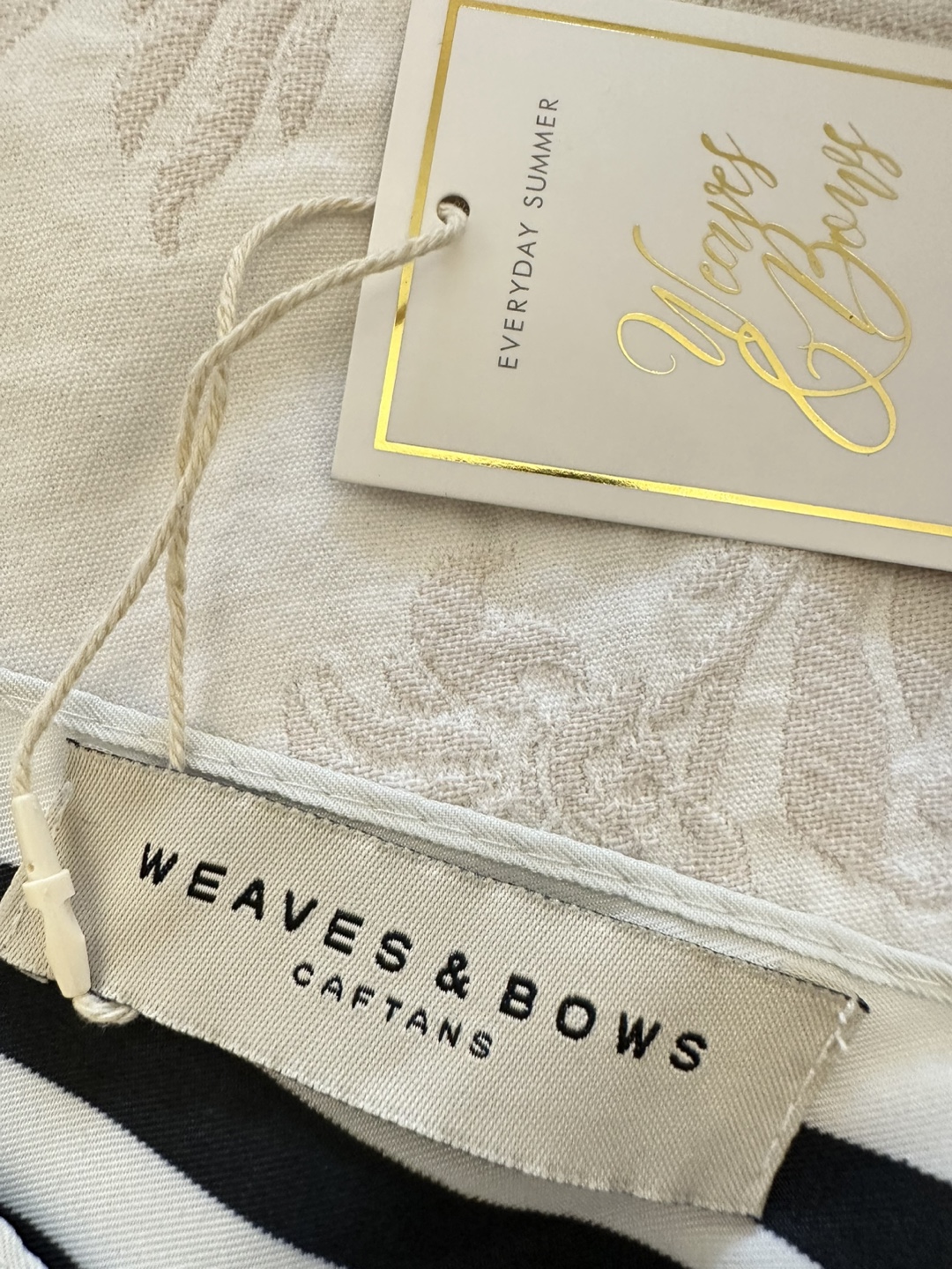 Weaves & Bows Caftan - Black & White - photo 3