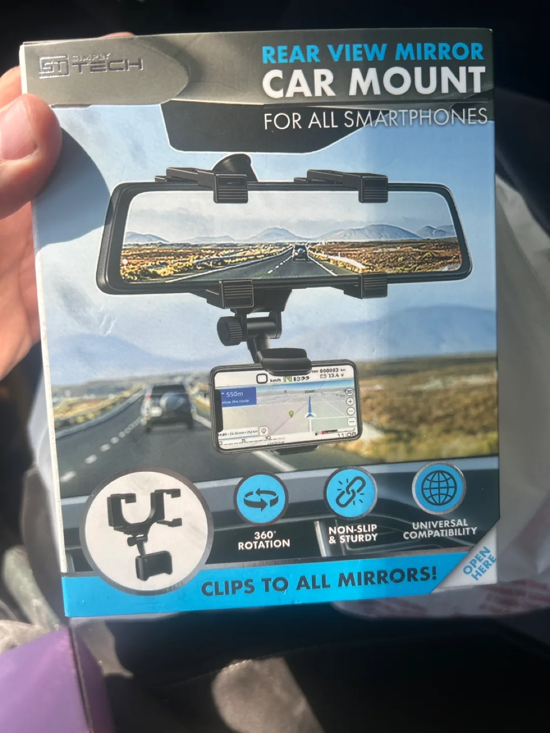 Simply Tech Rear View Mirror Car Mount thumbnail