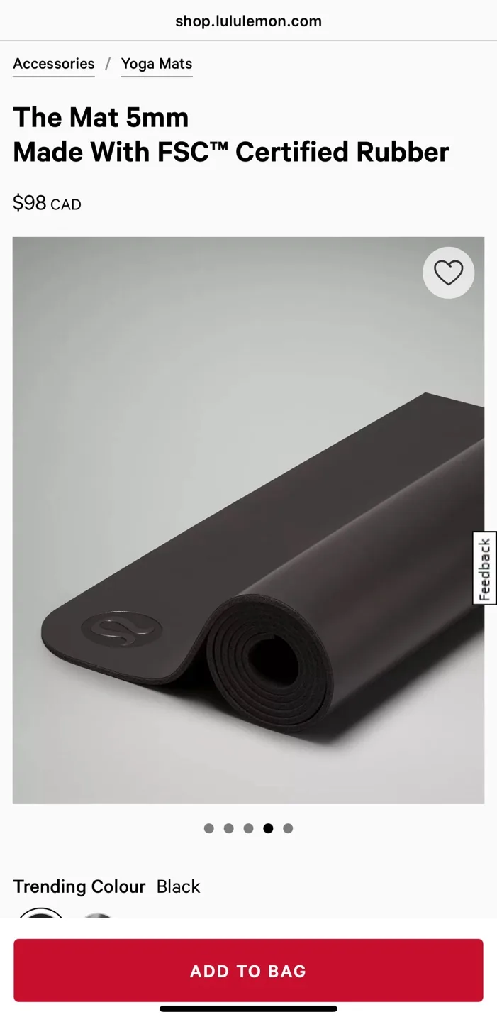 Lululemon Yoga Mat - Retails $98, sells only 25 thumbnail