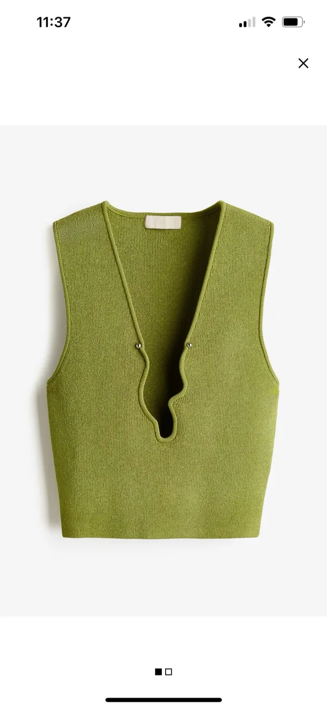 H&M Green Knit Top - Size Small thumbnail