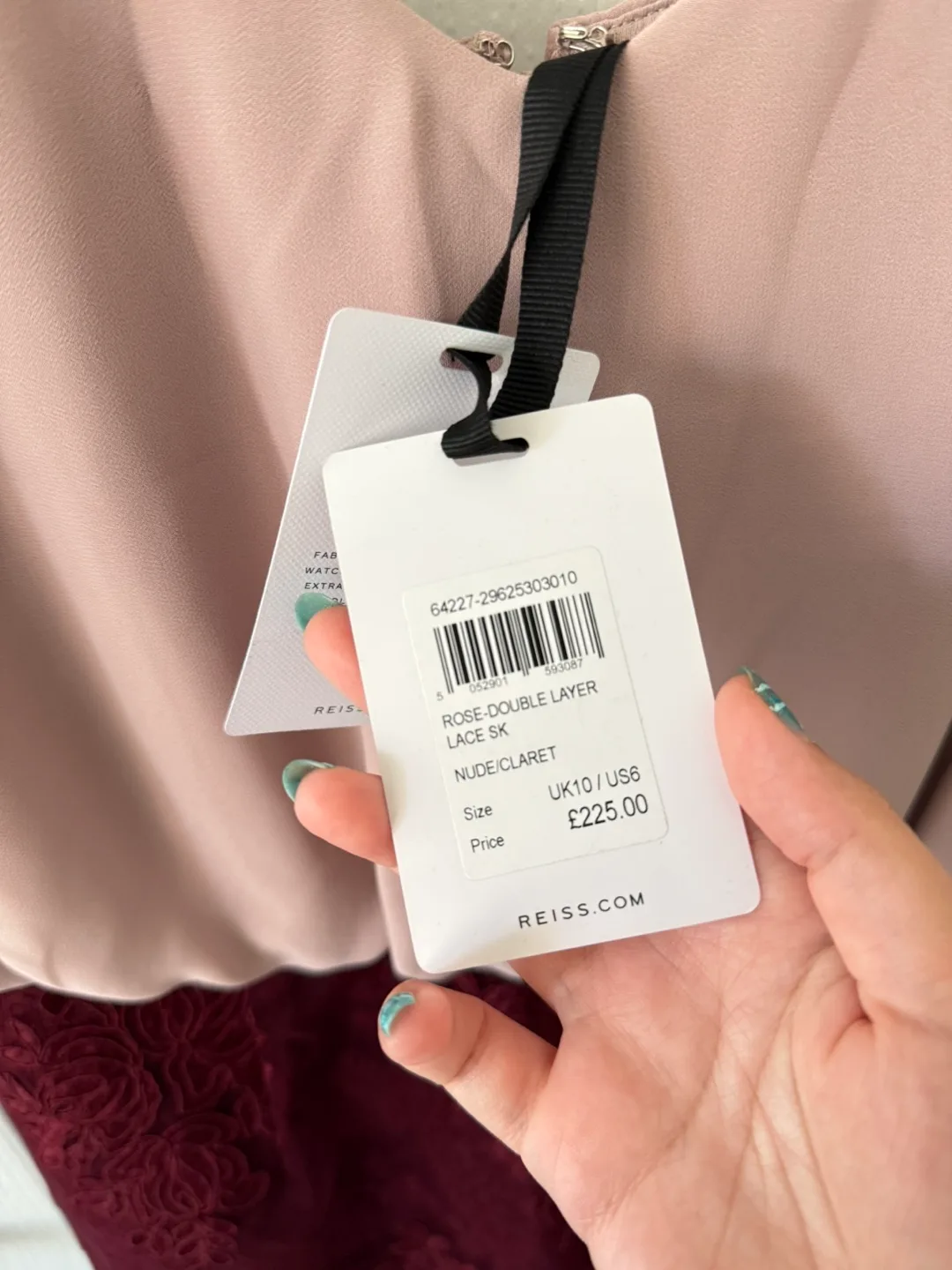 REISS Pink and Maroon Dress image indicator(4)