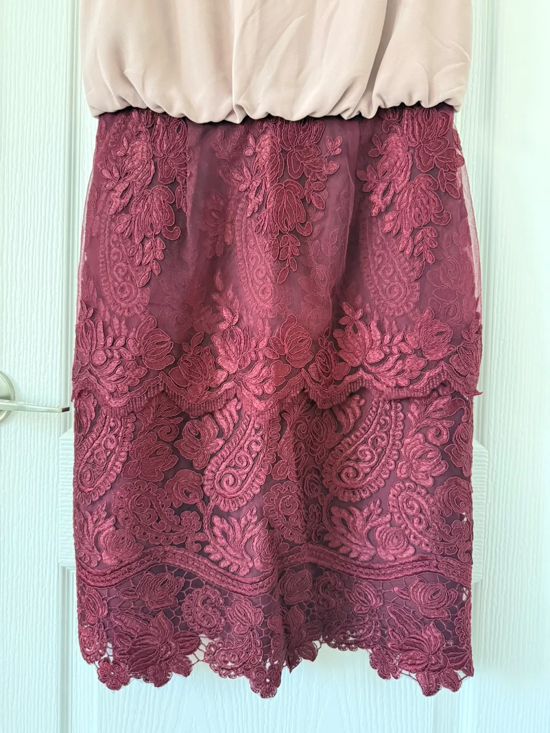 REISS Pink and Maroon Dress image indicator(5)