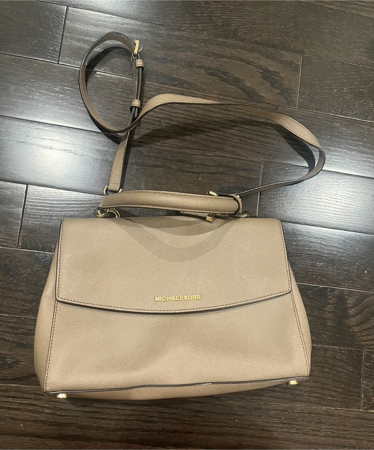 Michael kors Ava Medium Saffiano Leather Satchel crossbody bag thumbnail