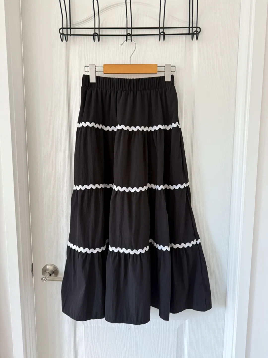 Black Skirt with White Swirly Pattern thumbnail