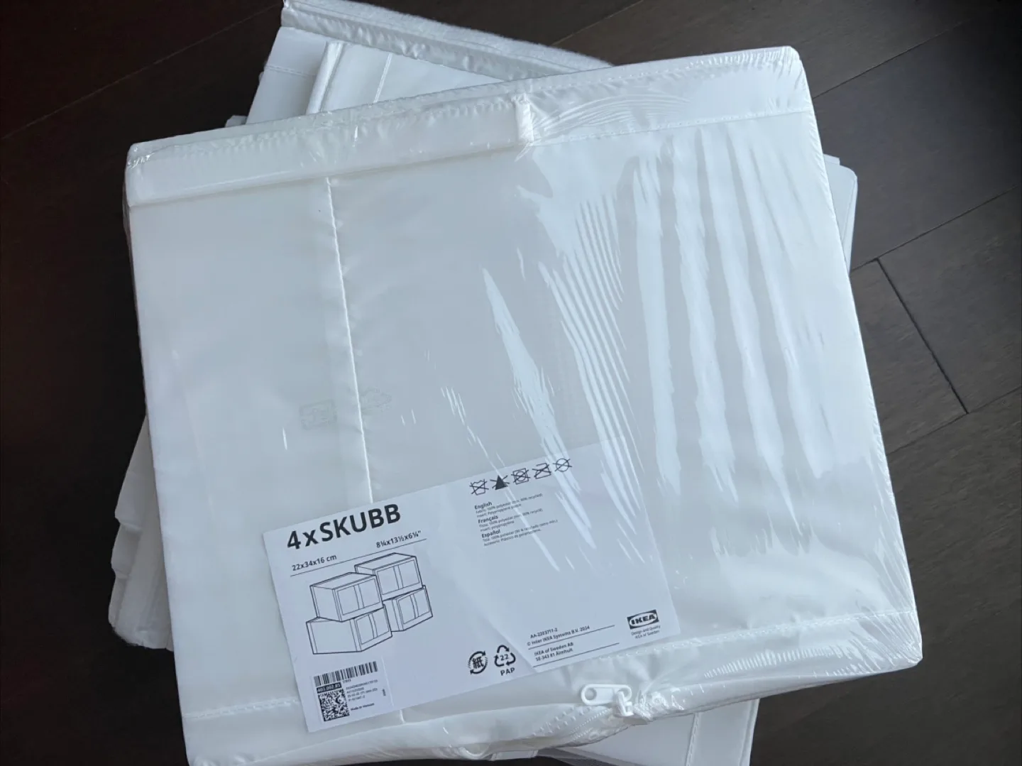 3 IKEA SKUBB Shoe Box White 4-Pack each (New) image indicator(5)