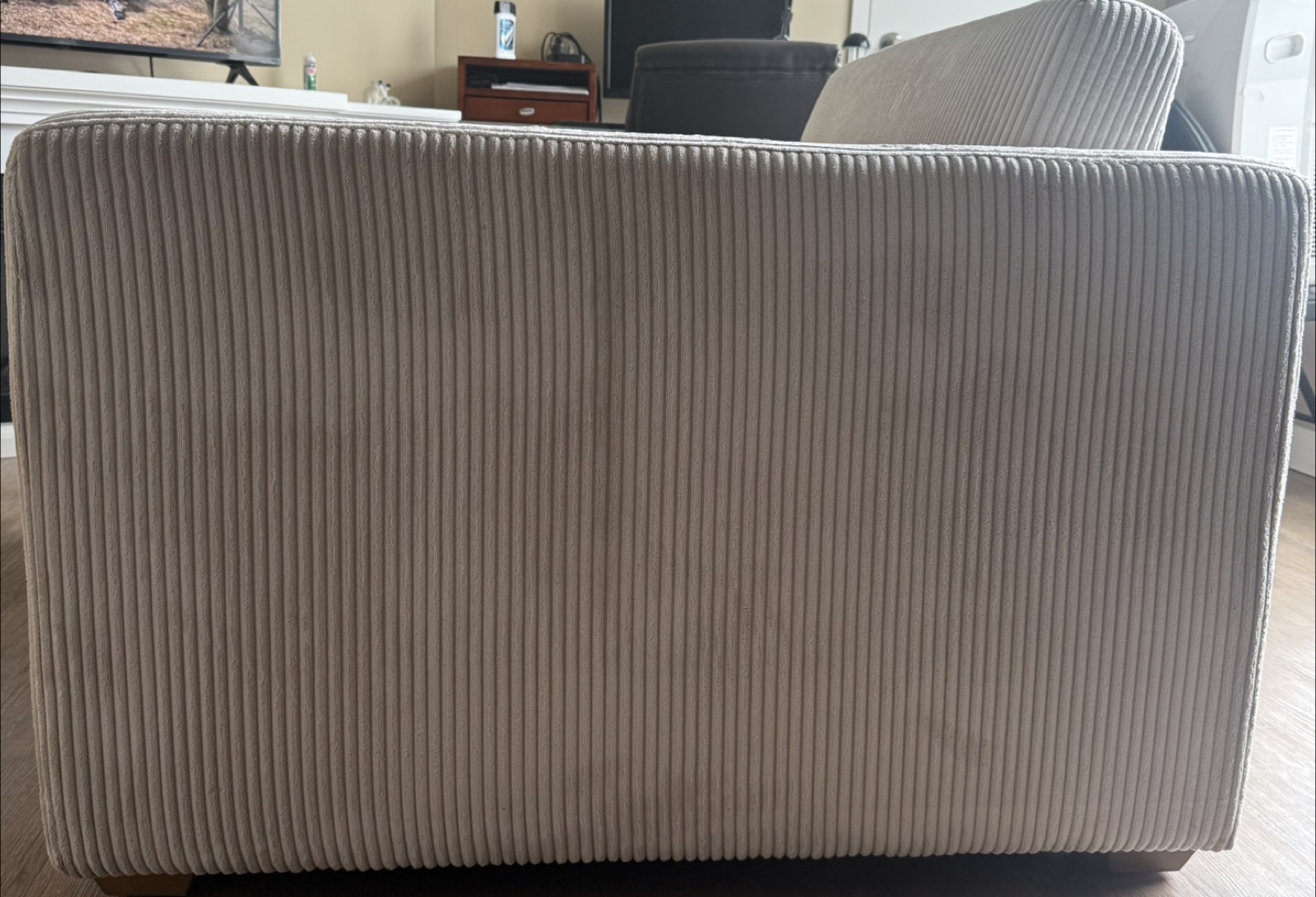 Corduroy Armchair with Ottoman - photo 5