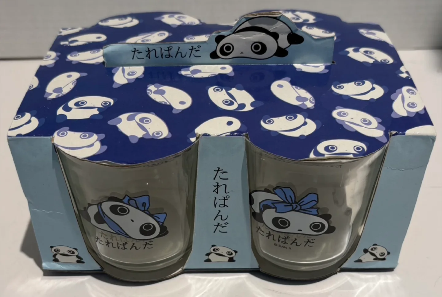 SAN -X Tarepanda - Rare Vintage Set Of  4 7oz Glasses Circa 2000 image indicator(2)